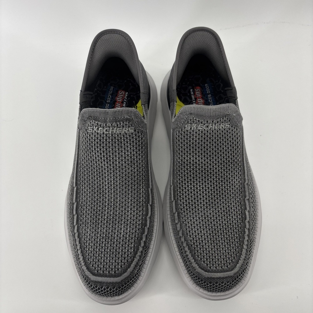 Skechers Hands Free Slip-ins Garza Brent Shoes Men's 10.5 Charcoal Grey Loafers - Picture 7 of 15